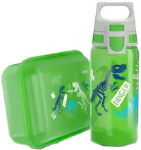 Set biberon pentru copii și cutie de hrănire Sigg Viva - Jurassica