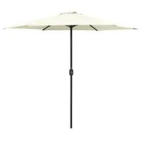 vidaXL Umbrelă de soare grădină stâlp aluminiu alb nisipiu 270x246 cm
