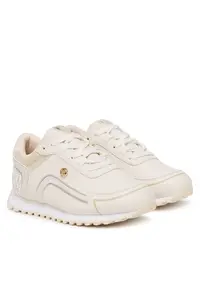 Pantofi sport copii Byrdie Trainer - vanilie/auriu - piele ecologica