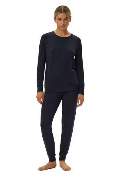 Pijama pentru dama Viscoza/Elastan - Bleumarin