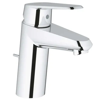 Baterie lavoar Grohe Eurodisc Cosmopolitan 33190002, 3/8 inch, monocomanda, marimea S, cartus ceramic, evacuare cu tija, Crom