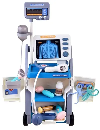 Set de joacă pentru doctor Lean Toys - Set de joacă „ECG și radiografie”, cu sunete și lumini, 16 piese