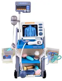 Set de joacă pentru doctor Lean Toys - Set de joacă „ECG și radiografie”, cu sunete și lumini, 16 piese