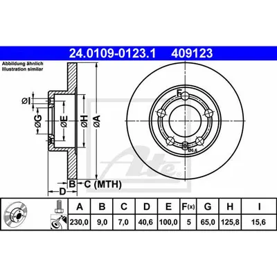 Disc frana ATE 24.0109-0123.1