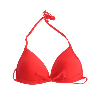 Sutien de baie rosu cu snur reglabil