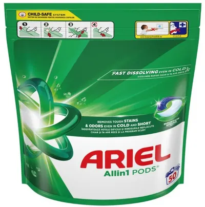 Capsule de rufe Ariel - Mountain Spring, All in One Pods, 50 spălări