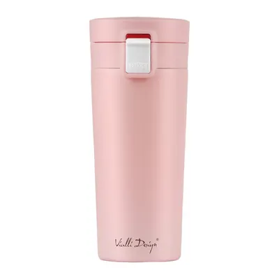 Cană termică Vialli Design Fuori, 400 ml, roz