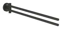 Bara prosop dubla Grohe Essentials, pe perete, 439 mm, pivotanta, metal, mat, negru, 1024672430