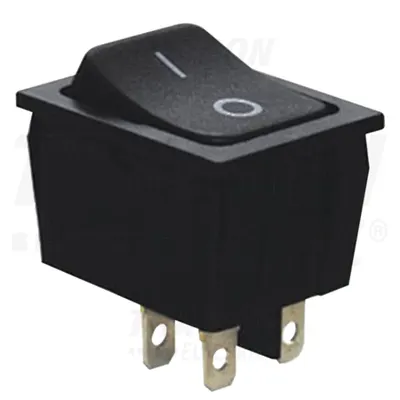 Intrerupator aparate,cu revenire,P-O, 2P, negru,(marcaj 0-I) TES-53-1 16(6)A, 250V AC