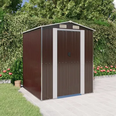Gossi sopron de gradina, maro inchis, 192x191x223 cm, otel galvanizat