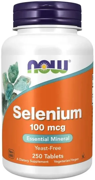 Selenium, 100 mcg, 250 tablete, Now
