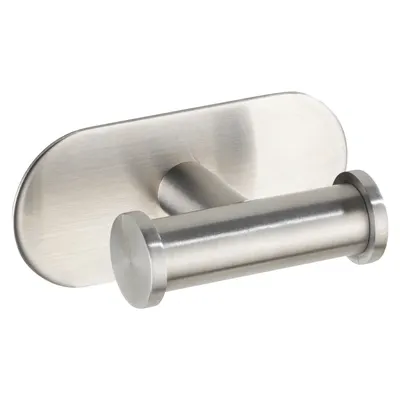 Cârlig dublu de perete, oțel inoxidabil mat Wenko Turbo-Loc® Orea