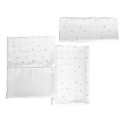 Set lenjerie din fibra bambus pentru patut Chicco Next2Me Forever, Foliage, 0 luni+
