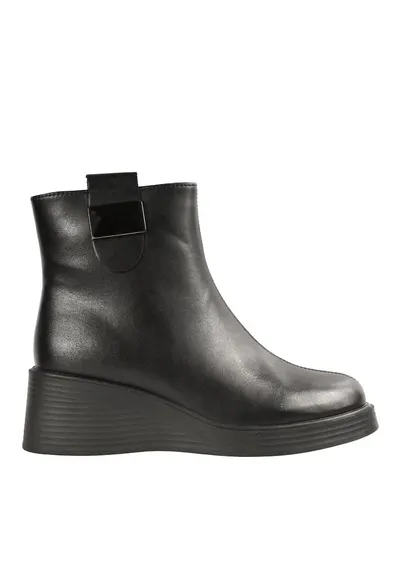 Ghete casual - dama - piele naturala - WB70007 - Negru