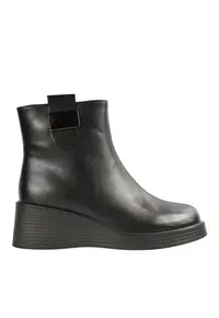 Ghete casual - dama - piele naturala - WB70007 - Negru