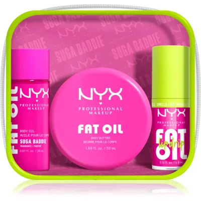 NYX Professional Makeup Fat Oil Body set pentru corp cu parfum Suga Baddie 3 buc