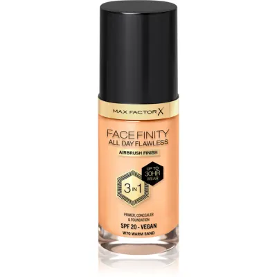 Max Factor Facefinity All Day Flawless machiaj persistent SPF 20 culoare 70 Warm Sand 30 ml