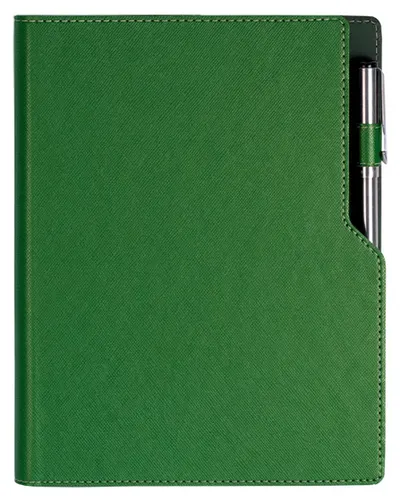 Agenda din piele cu spirala Alicante A5 - Verde inchis /Pixul nu este inclus