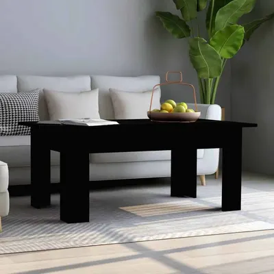 vidaXL Măsuță de cafea, negru, 100 x 60 x 42 cm, lemn prelucrat