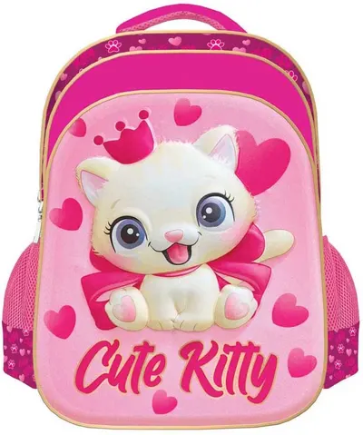 Rucsac 3D S. Cool - Pisicuță drăguță, cu 2 compartimente, lumini LED