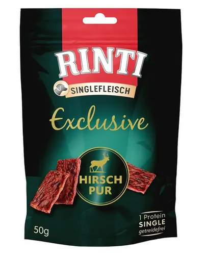 RINTI Singlefleisch Exclusive Snack Venison gustare cu vanat pentru caini 50 g