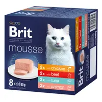Pachet pentru pisici Brit Premium Multipack Mix 8 buc x 85 gr