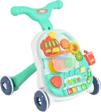 Jucărie de mers pe jos 2 în 1 Moni Toys - Basket, Blue