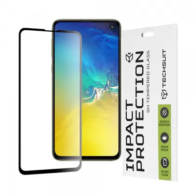 Folie de protectie Ecran Techsuit pentru Samsung Galaxy S10e G970, Sticla Securizata, Full Glue, 111D, Neagra