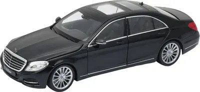 Mașină metalică Welly - Mercedes-Benz S-Class W222, negru, 1:24