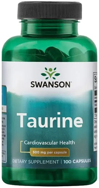Taurine, 500 mg, 100 capsule, Swanson