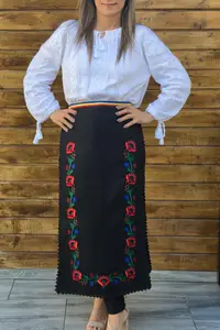 Fote brodate cu model traditional Flori 5