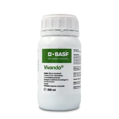 Vivando 200 ml, fungicid sistemic, BASF, fainare (vita de vie), rezistenta ridicata la spalare, sigur pentru albine, interval scurt pana la recoltare, nu afecteaza fermentatia - Default Title