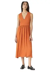 Rochie midi in A fara maneci -