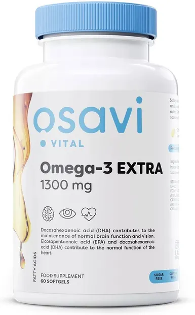 Omega-3 Extra, 1300 mg, 60 capsule gel, Osavi