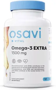 Omega-3 Extra, 1300 mg, 60 capsule gel, Osavi