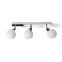 BOLLY III Corp de iluminat aparent opal-colored sticla/crom 230V G9 LED 3x3W IP44