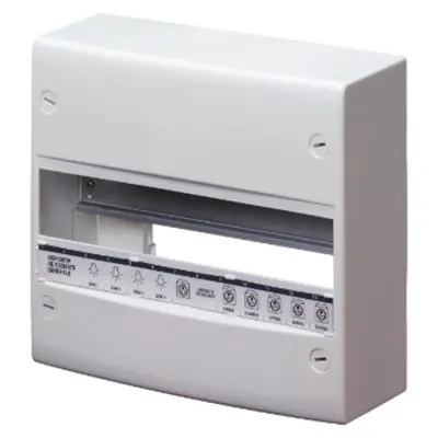 French Standard Enclosure - Montaj Aparent - Without Door - With Terminal Block - 13 Module - Ip30 Ral9016