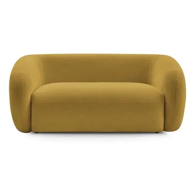 Canapea galbenă cu tapițerie din chenille 160 cm Celine – Bobochic Paris