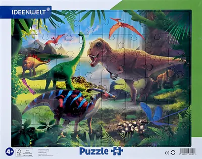 Puzzle Trefl din 48 de piese - Dinozauri