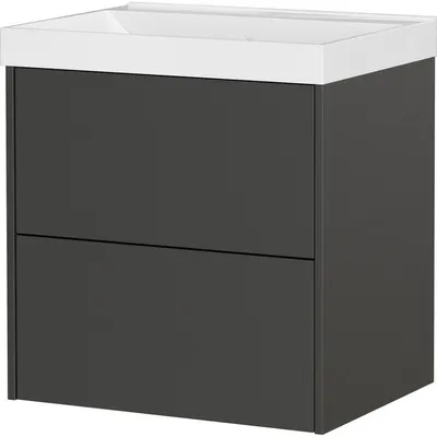 Dulap sub chiuvetă gri antracit suspendat cu aspect mat 61x65 cm Bodera – Germania