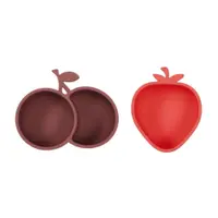 Boluri pentru copii roșii/maro 2 buc. din silicon Yummy – OYOY Mini