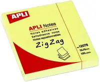 Note lipicioase autoadezive Apli - foile Z galbene, 75 х 75 mm, 100 buc.