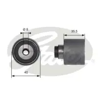 Rola ghidare/conducere, curea distributie GATES T41229