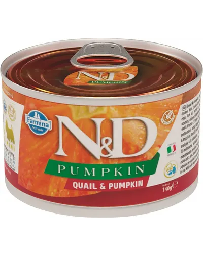 FARMINA N&amp;D Pumpkin - Hrană umedă pentru câini cu dovleac și prepeliță 140 g