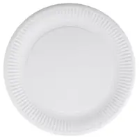 Farfurii Carton Rotunde Albe 23 cm, 50 Bucati