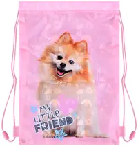 Geantă de sport St. Majewski My Little Friend - Sweet Pomeranian, cu siret