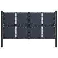 vidaXL Poartă de grădină din oțel 300x125 cm antracit