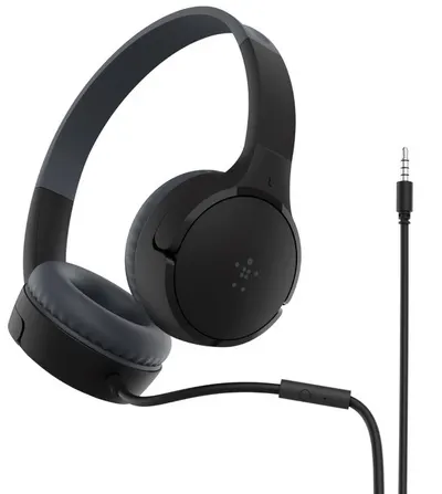 Căști pentru copii cu microfon Belkin - SoundForm Mini, negru