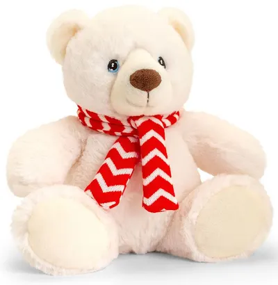 Keel Toys Keeleco - Urs polar cu eșarfă, 20 cm