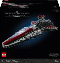 Constructor LEGO Star Wars - Nava de atac din clasa Republic Venator (75367)
